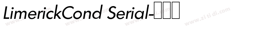 LimerickCond Serial字体转换